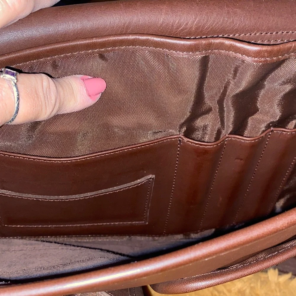 Coach Dark Brown Leather Briefcase